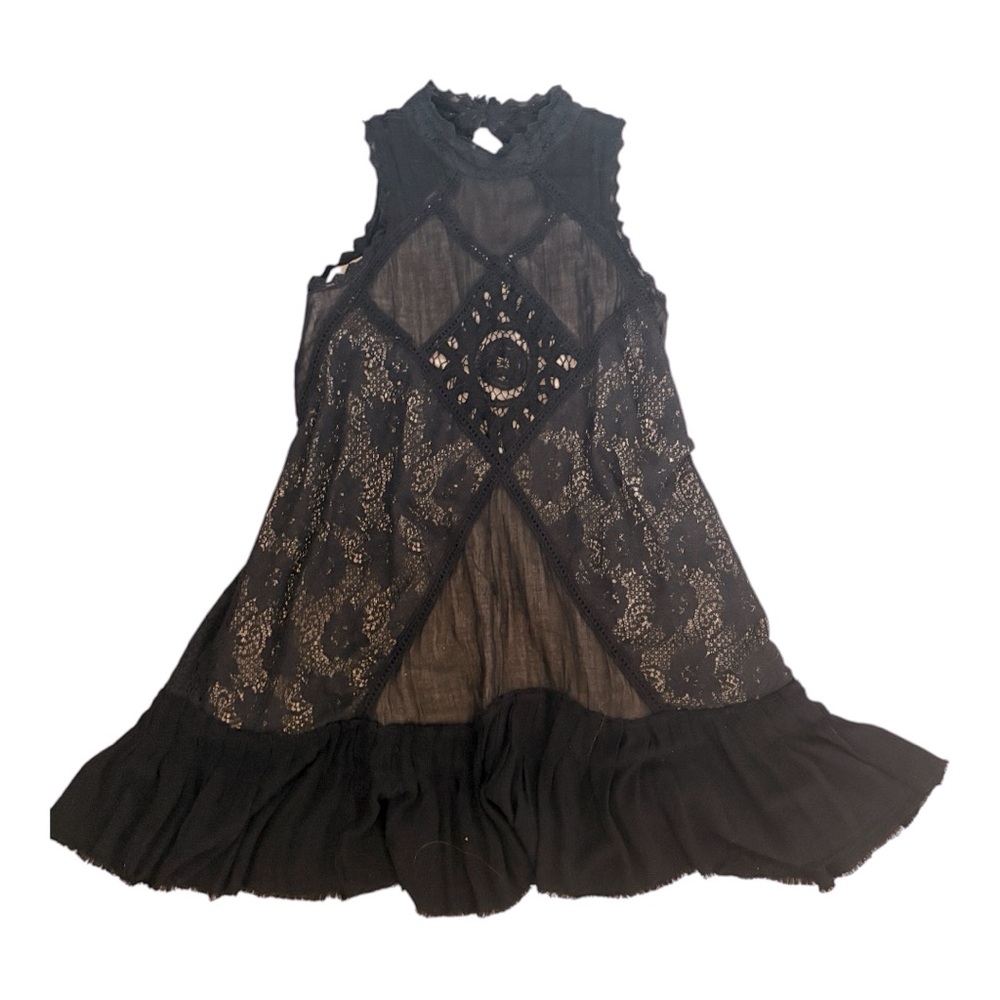 Free People Black Lace Dress